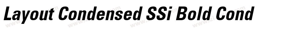 Layout Condensed SSi Bold Condensed字体转换
